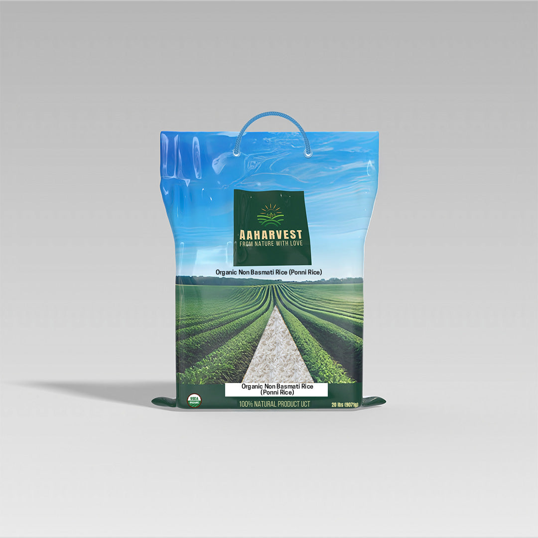 Organic Non Basmati Rice (Ponni Rice) - 20lb